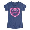 thumbnail image 1 of Barbie - Coquette Heart - Toddler And Youth Girls Fitted Short Sleeve Graphic T-Shirt, 1 of 4