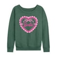 thumbnail image 1 of Barbie - Coquette Heart - Women's French Terry Long Sleeve Shirt, 1 of 4