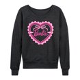 thumbnail image 1 of Barbie - Coquette Heart - Women's French Terry Long Sleeve Shirt, 1 of 4