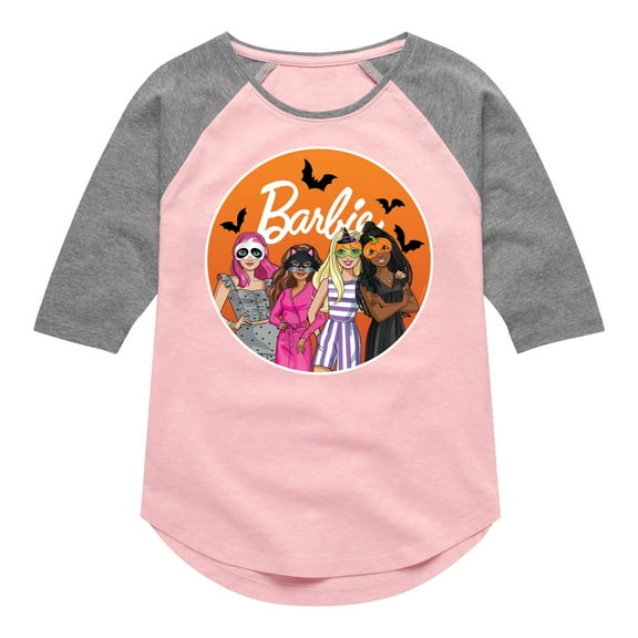 Barbie - Costume Party - Toddler And Youth Girls Raglan Graphic T-Shirt
