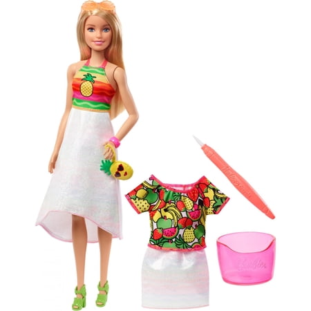 Barbie Crayola Rainbow Fruit Surprise Doll & Fashions, Blonde