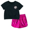 thumbnail image 1 of Barbie Crop Top T-Shirt and Shorts Outfit Set Toddler to Big Kid, 1 of 5