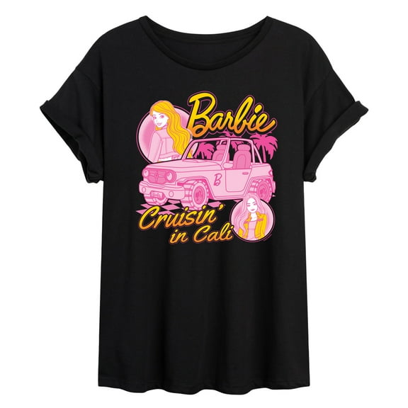 Barbie - Cruisin In Cali - Juniors Oversized Graphic T-Shirt