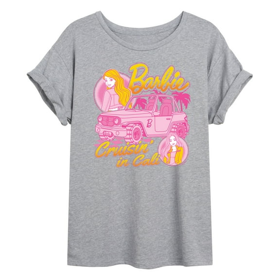 Barbie - Cruisin In Cali - Juniors Oversized Graphic T-Shirt