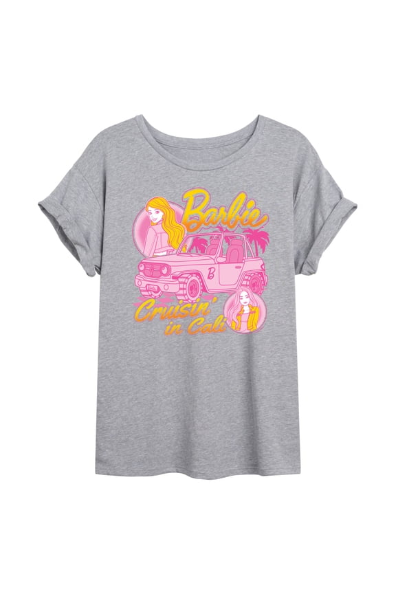 - Cruisin In Cali - Juniors Oversized Graphic T-Shirt