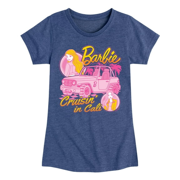 Barbie - Cruisin In Cali - Toddler And Youth Girls Fitted Short Sleeve Graphic T-Shirt