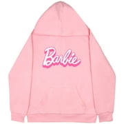 Barbie Cursive Logo Girls Pullover Hoodie for Kids (Size 4-4T)