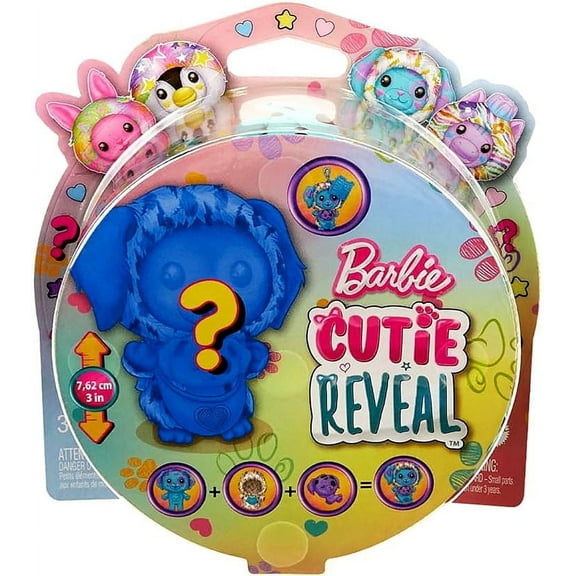 Barbie Cutie Reveal Animal Color Dream-Themed Pet & Accessories with 5 Surprises Including Mini Pet, Color Change & Clip