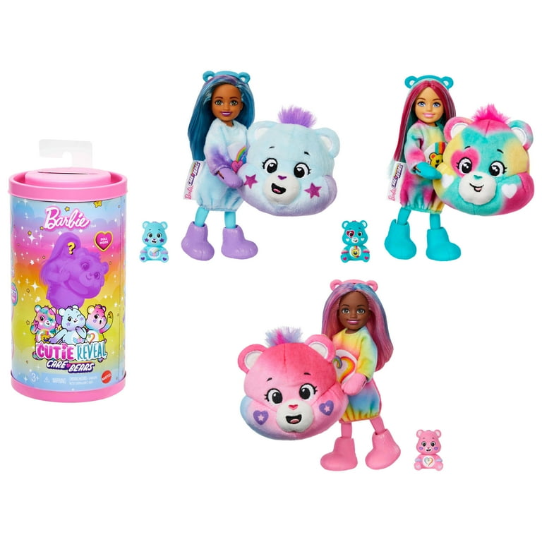 Barbie Cutie Reveal Care Bears Chelsea Small Dolls Accessories