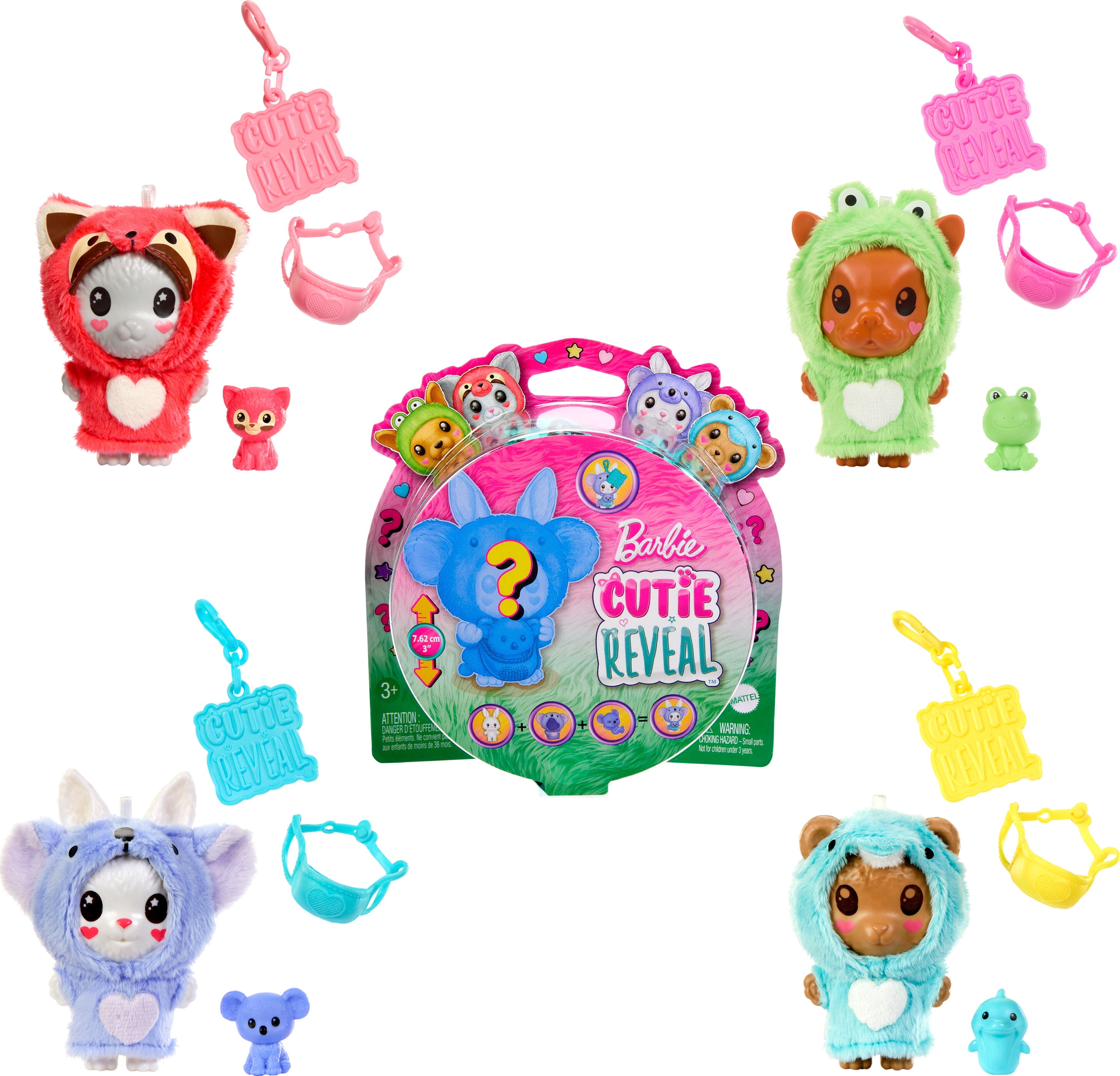 Barbie Cutie Reveal Costume Themed Pet Accessories with 5 Surprises Including Mini Pet Color Change Clip Walmart