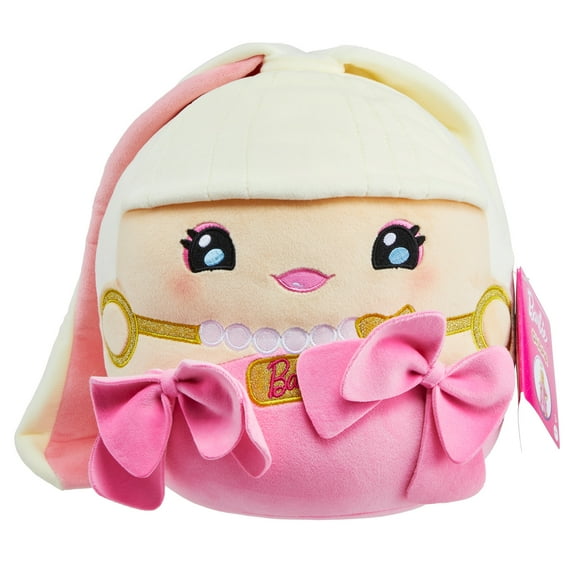 Barbie Cuutopia Plush, 10-inch Soft Pillow Doll, Iconic Pink Look & Felt Pink Bows, Collectible Toy