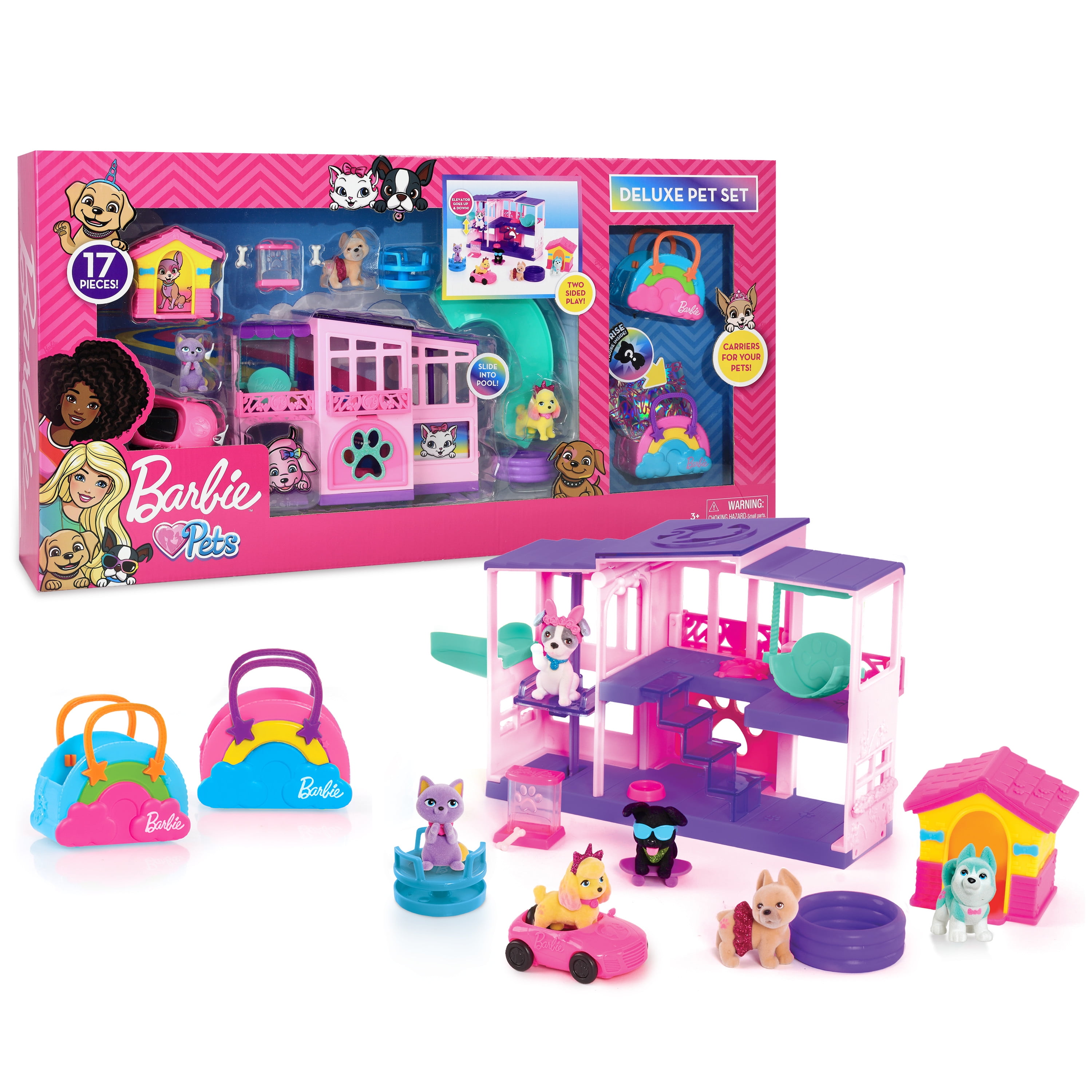 Barbie Pet Dreamhouse 15-Piece Playset, Kids Toys Ages 3 Up, Gifts and Presents - Walmart.com