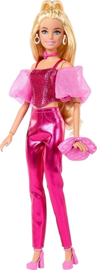 Barbie Deluxe Style Fashion Doll #5 in Metallic Pink Outfit Toy New with Box
