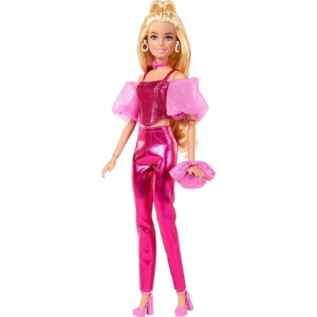Barbie Deluxe Style Fashion Doll #5 in Metallic Pink Outfit Toy New with Box