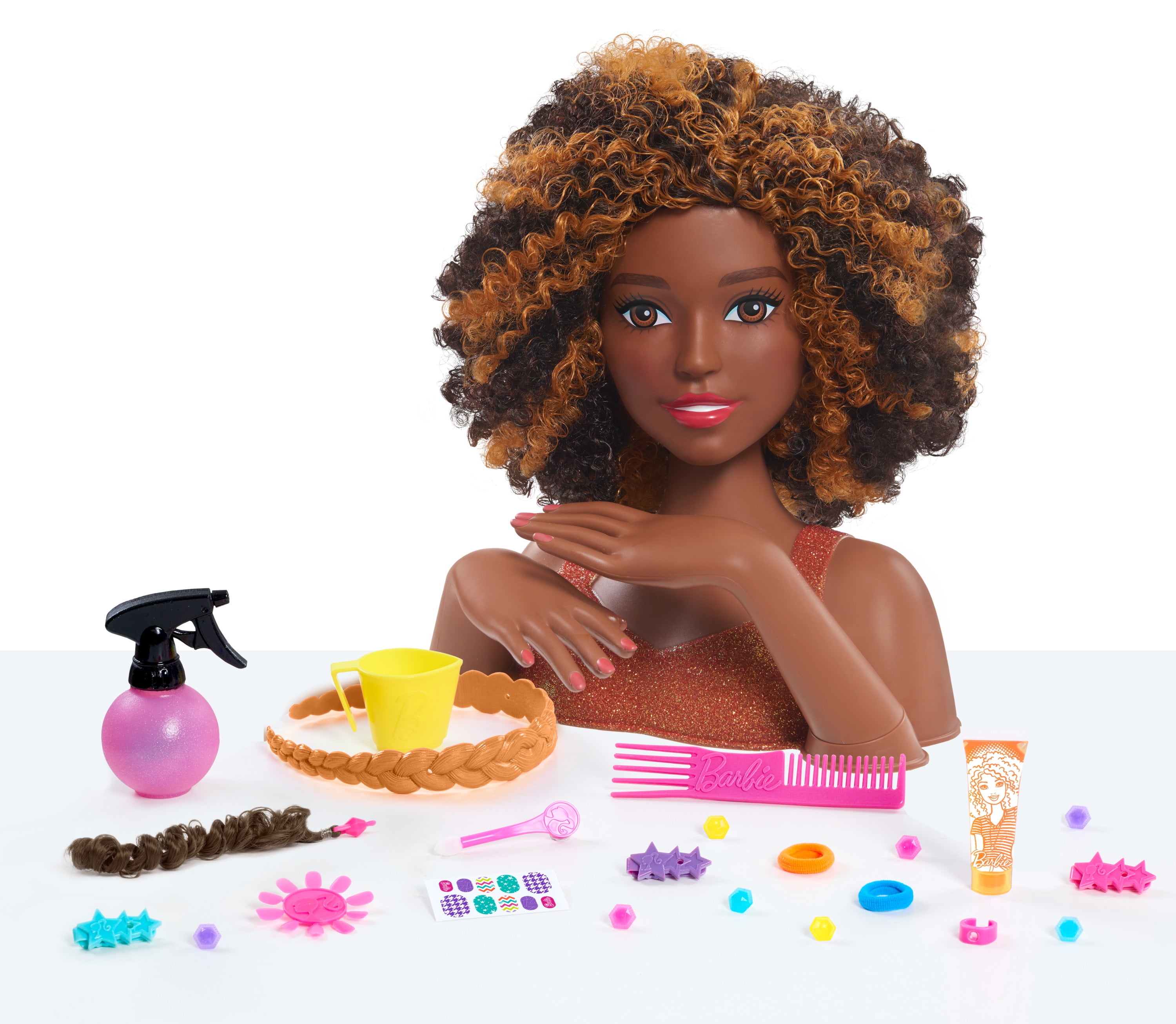 Barbie Unicorn Party 27-piece Deluxe Styling Head, Dark Brown Hair, Pretend  Play, Kids Toys for Ages 5 Up, Gifts and Presents,  Exclusive
