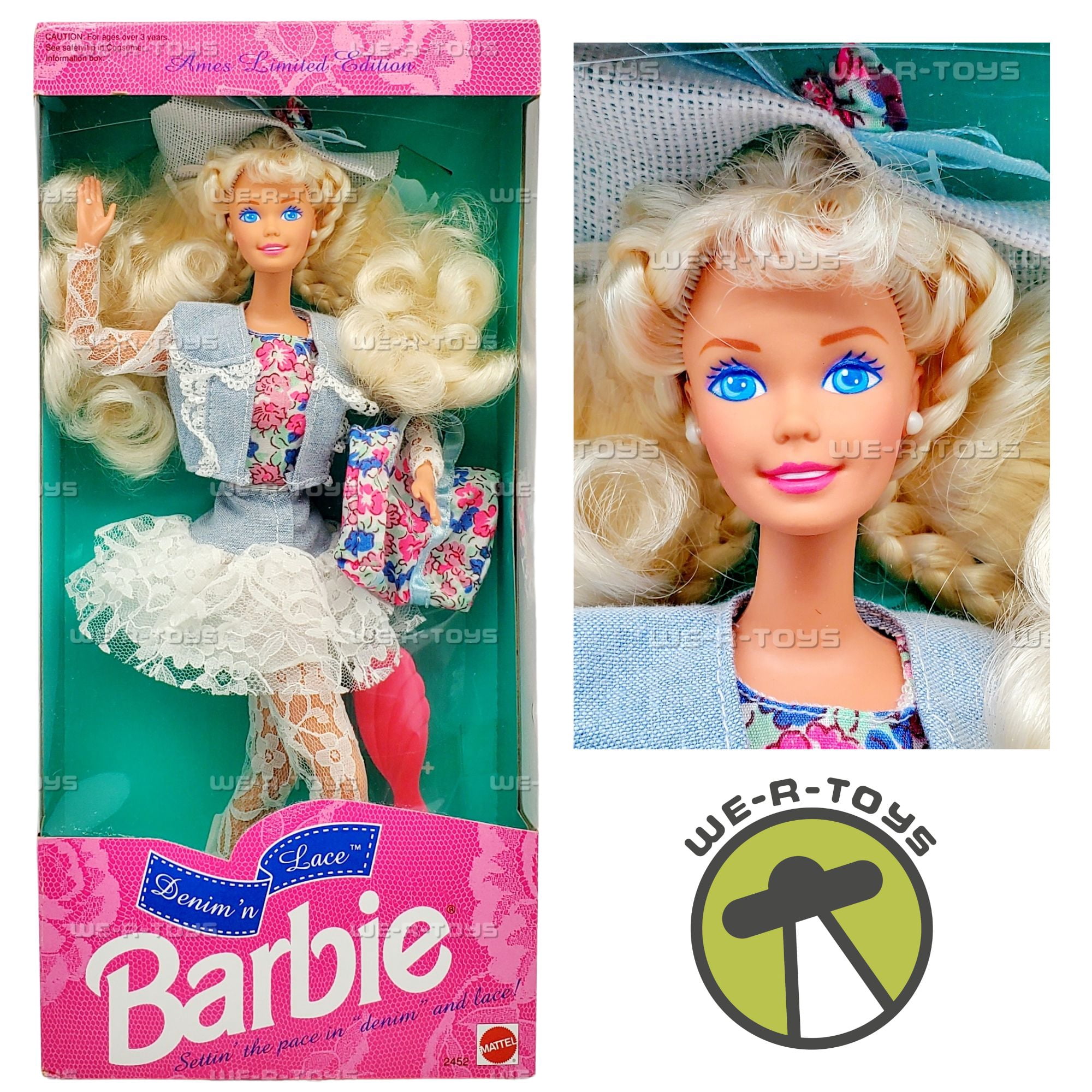 BARBIE 1992, Denim'n Lace Fabriqué en Malaisie NRFB x EUR