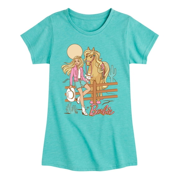 Barbie - Desert Cowgirl - Toddler And Youth Girls Fitted Short Sleeve Graphic T-Shirt