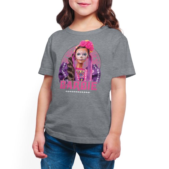Barbie - Dia De Muertos - Toddler And Youth Girls Short Sleeve Graphic T-Shirt