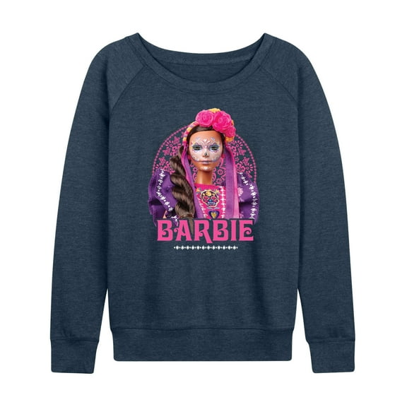 Barbie - Dia De Muertos - Women's Lightweight French Terry Long Sleeve Shirt