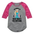 thumbnail image 1 of Barbie - Do What Makes You Awesome - Toddler And Youth Girls Raglan Graphic T-Shirt, 1 of 3