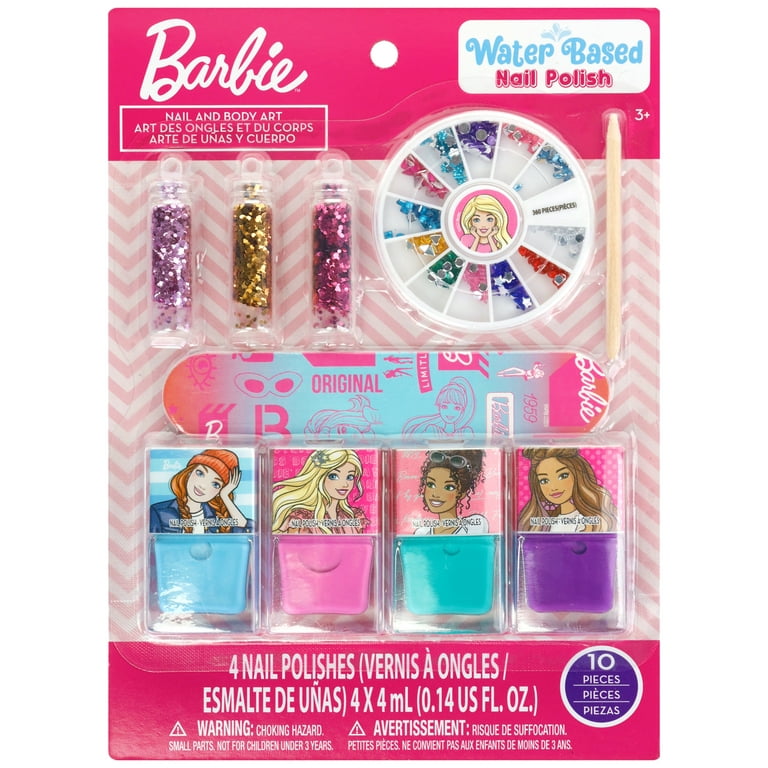Barbie Do it Yourself Nail Art Polish and Glitter 10 Piece Set