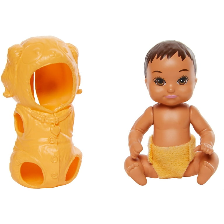 Barbie Doll Baby with Removable Puppy Onesie Costume with Dog