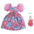 thumbnail image 1 of Barbie Doll Clothes: Floral Dress with Puffy Sleeves & 2 Accessories, 1 of 4
