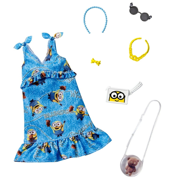 Barbie Doll Clothes: Minions Fashion Pack with Outfit and 6 Accessories