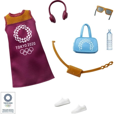 Barbie Doll Clothes: Olympic Games Tokyo 2020 Fashion Pack W Ith Dress And 6 Accessories