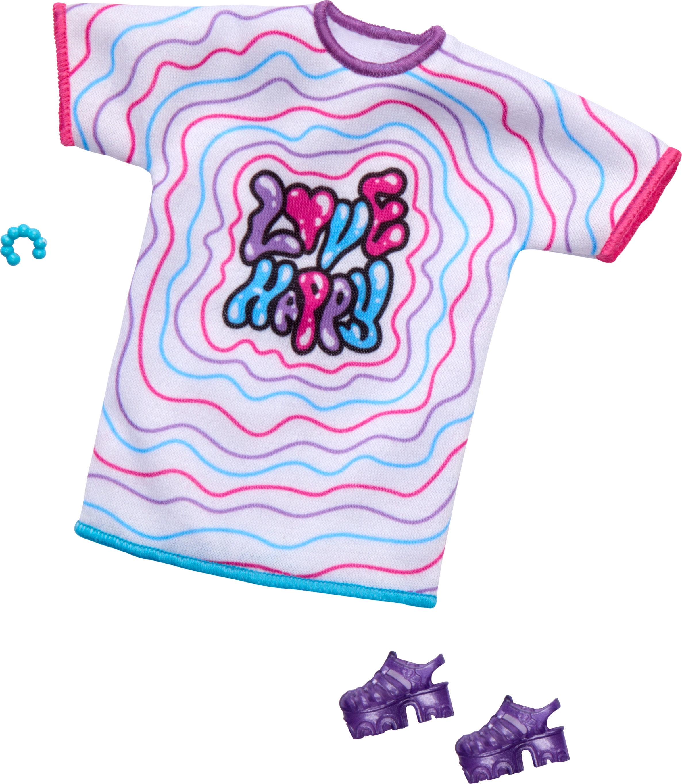 Barbie Doll Clothing, Fashion Pack with Oversized T-shirt Dress \u0026 Accessories (1 Outfit)