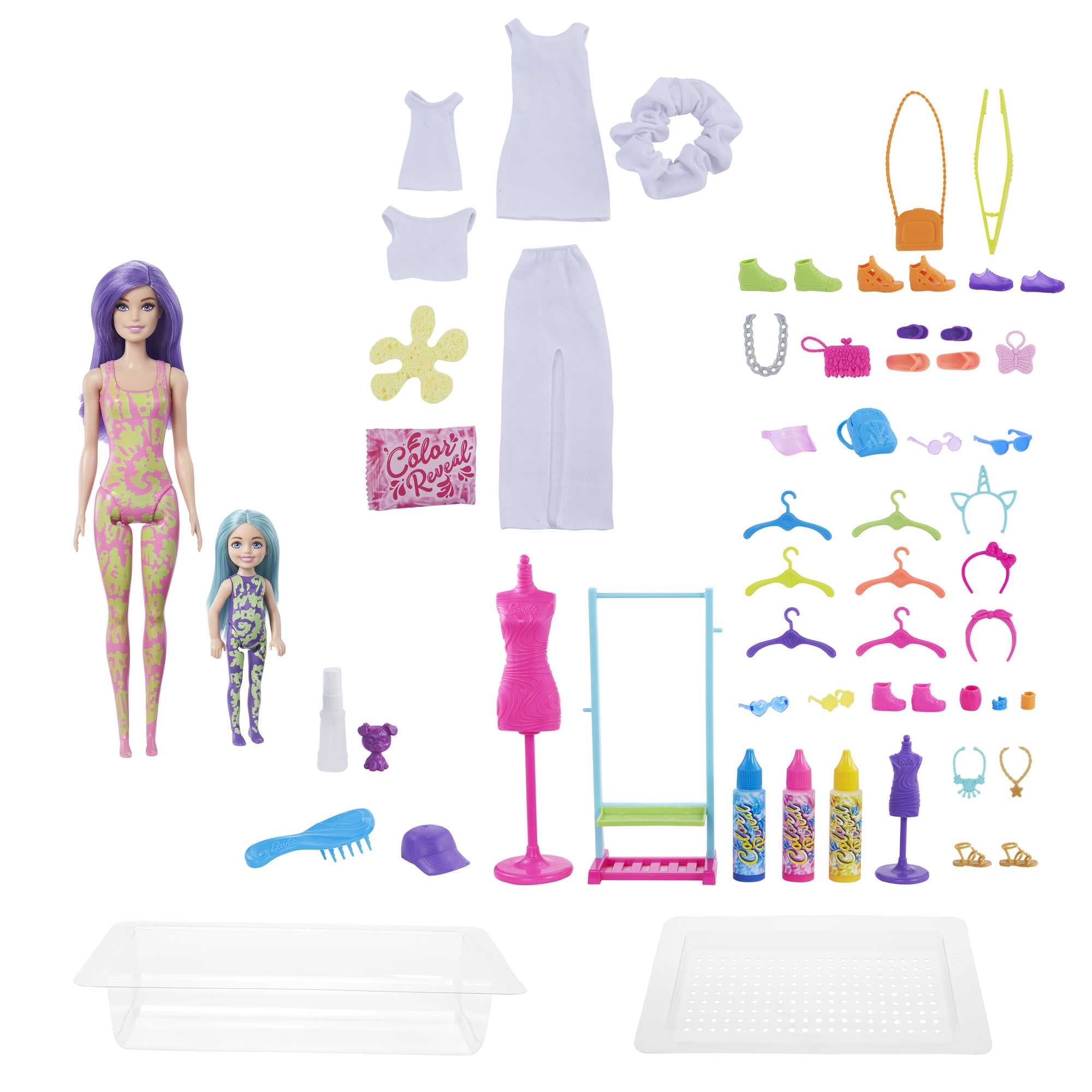 Barbie Doll Color Reveal Tie Dye Fashion Maker Gift Set with Extra Kits Walmart