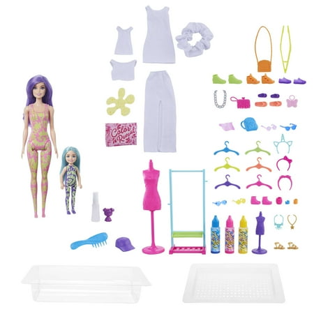 Barbie - Color Reveal Tie Dye Fashion Maker with 2 Dolls