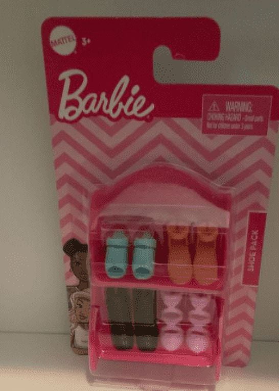 Barbie Doll Shoe Pack GVY23 Includes 4 Pairs of Doll Shoes with