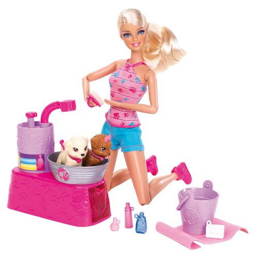 Barbie Doll Suds And Hugs Bath Time Puppy Play Set - image 1 of 2