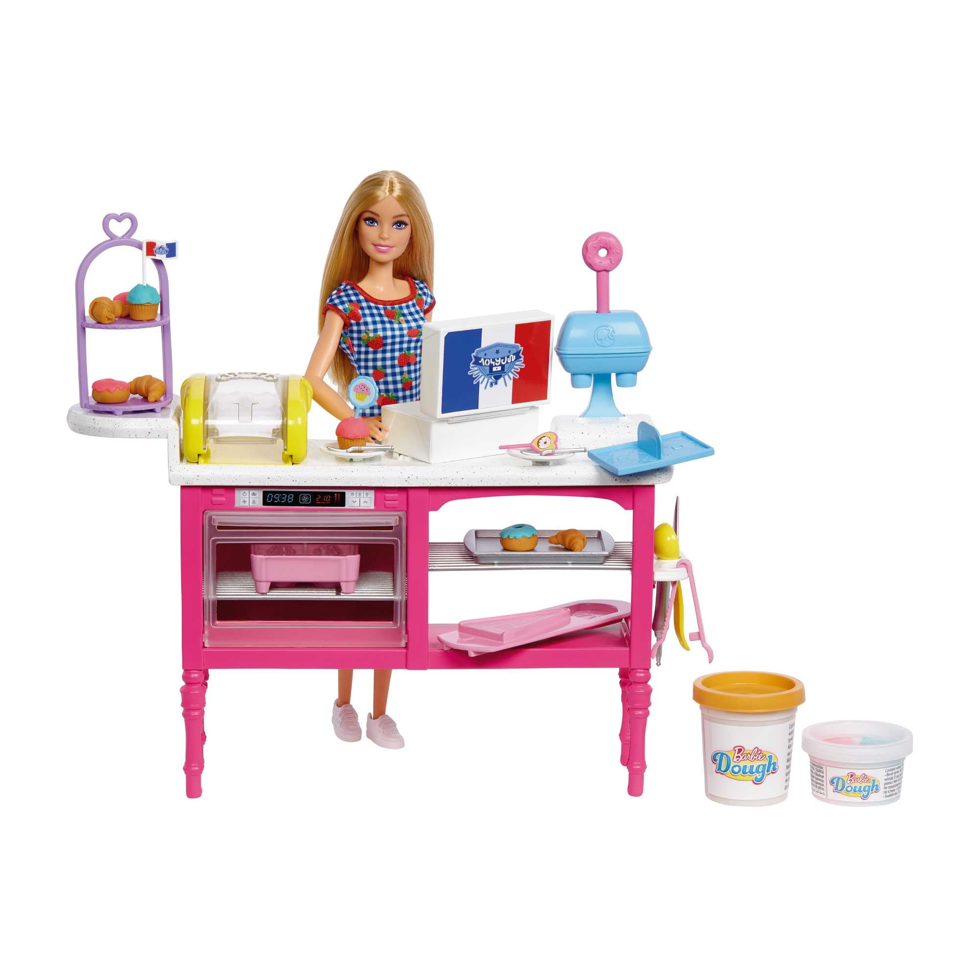 Barbieアームレスト2個セット Barbie's Malibu Doll & It Takes Two Cafe Playset with 18 Pastry