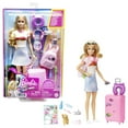 thumbnail image 1 of Barbie Doll and Accessories, 'Malibu' Travel Set with Puppy & Working Suitcase, 10+ Pieces, 1 of 7