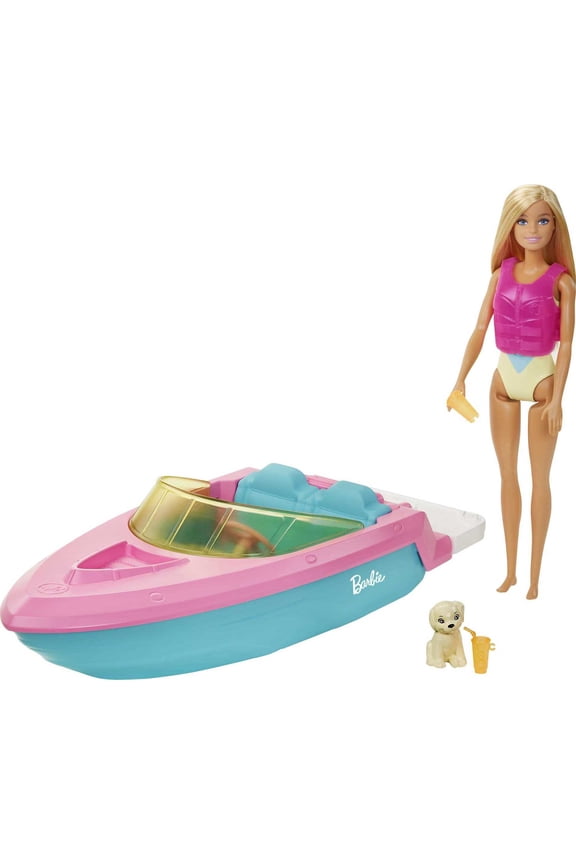 Doll and Boat Doll Playset with Puppy and Accessories