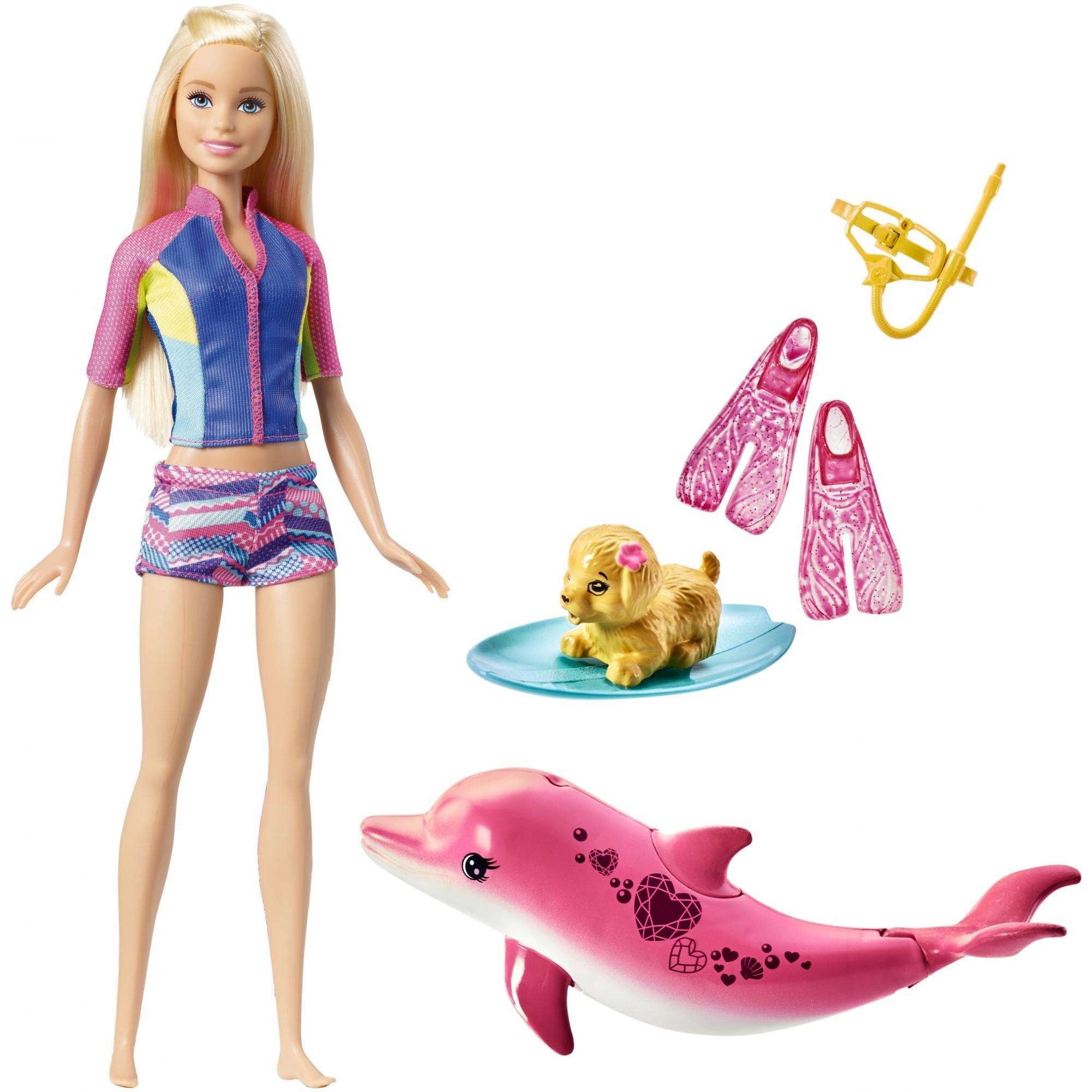 effektiv Hørehæmmet ansvar Barbie Dolphin Magic Snorkel Fun Friends - Walmart.com