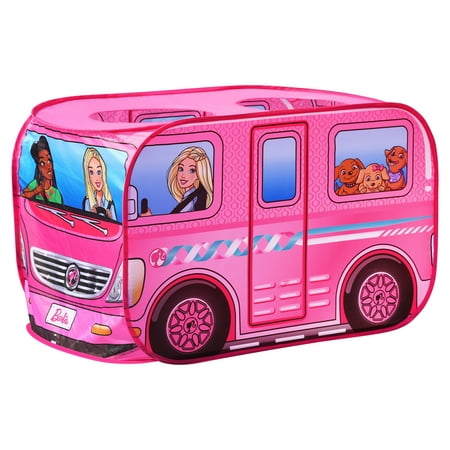Barbie Dream Camper Pop up Indoor Play Tent with Carrying Case, Strong Polyester Children 3+ Yrs