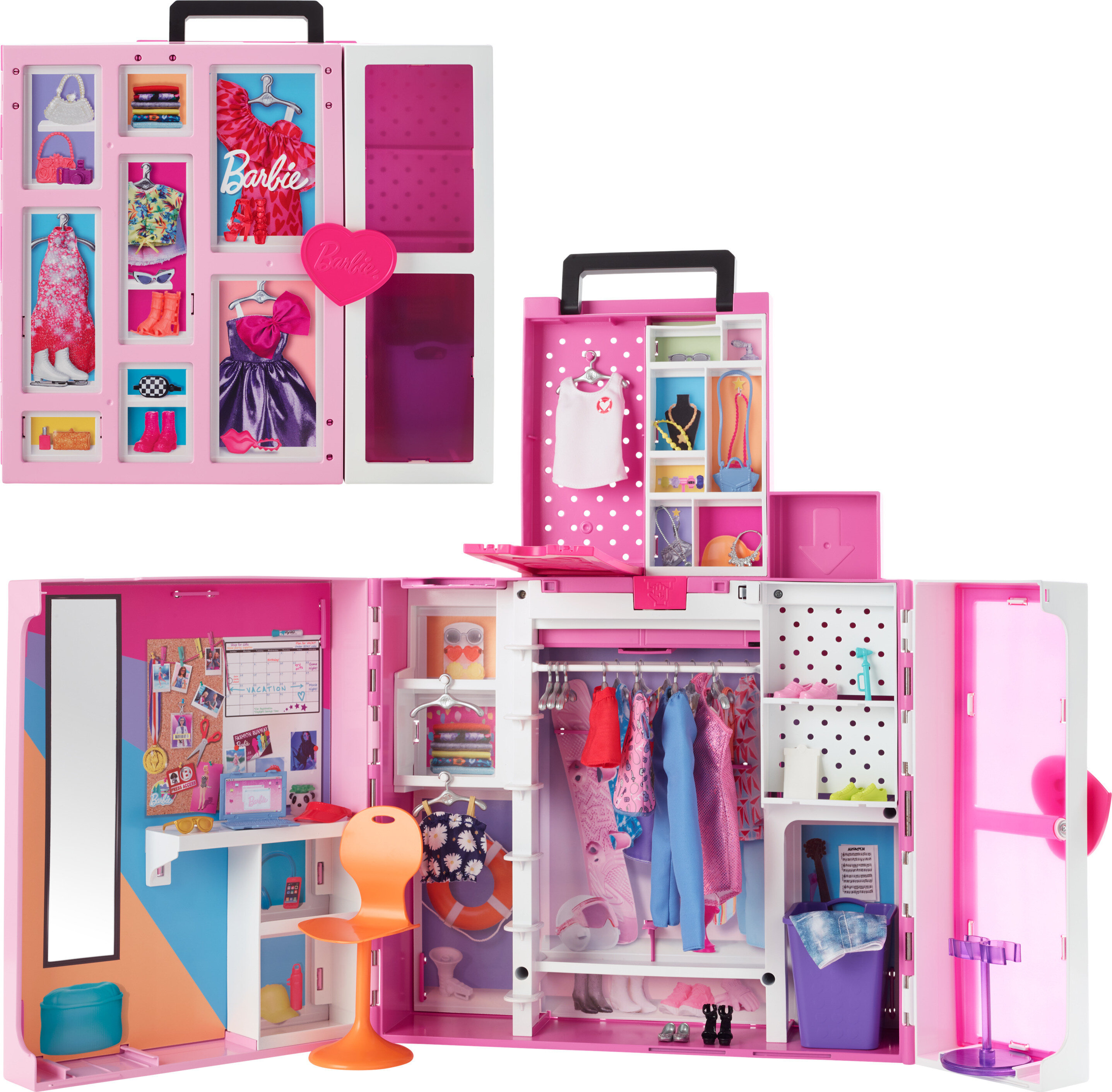 Barbie Dream Closet Playset with 35+ Clothes and Accessories, Mirror and Laundry Chute - image 1 of 7