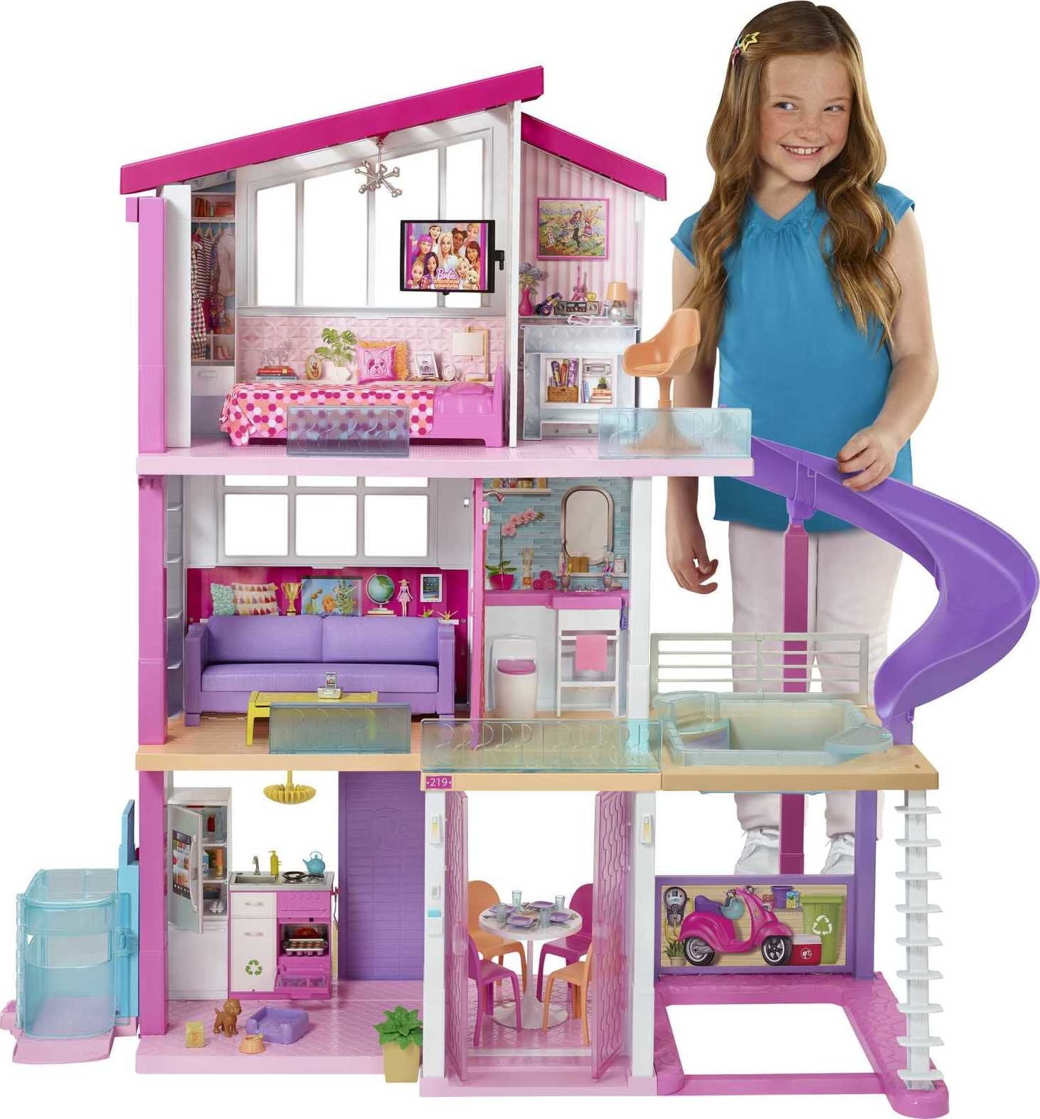 Barbie DreamHouse Dollhouse with 70+ Accessories, Working Elevator