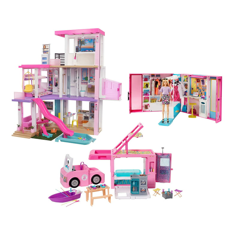 Barbie Dreamhouse Day & Night 3-Storeyhouse Toy With Accessories  Multicolor