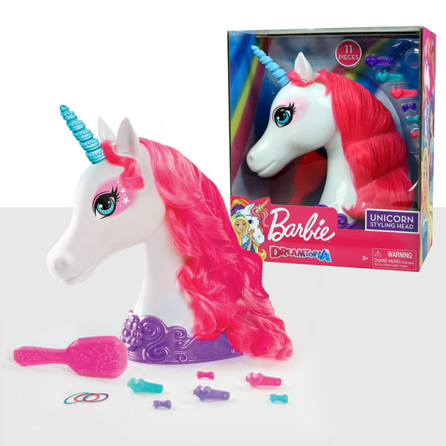 Barbie Dreamtopia 11-Piece Unicorn Styling Head,  Kids Toys for Ages 3 Up, Gifts and Presents