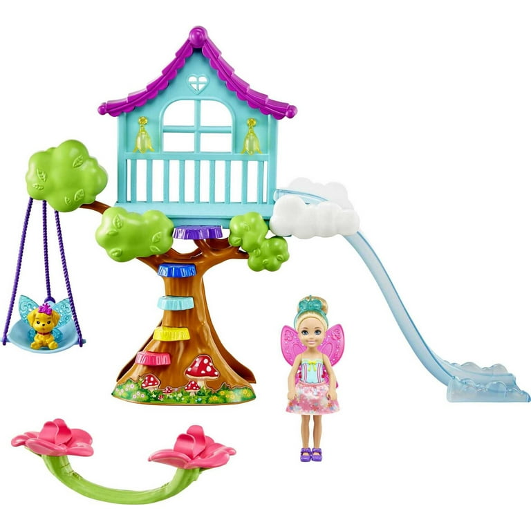 Barbie Playhousehouse Avec Animaux & Chelsea 15+ Accessoires Poupée  Multicolore