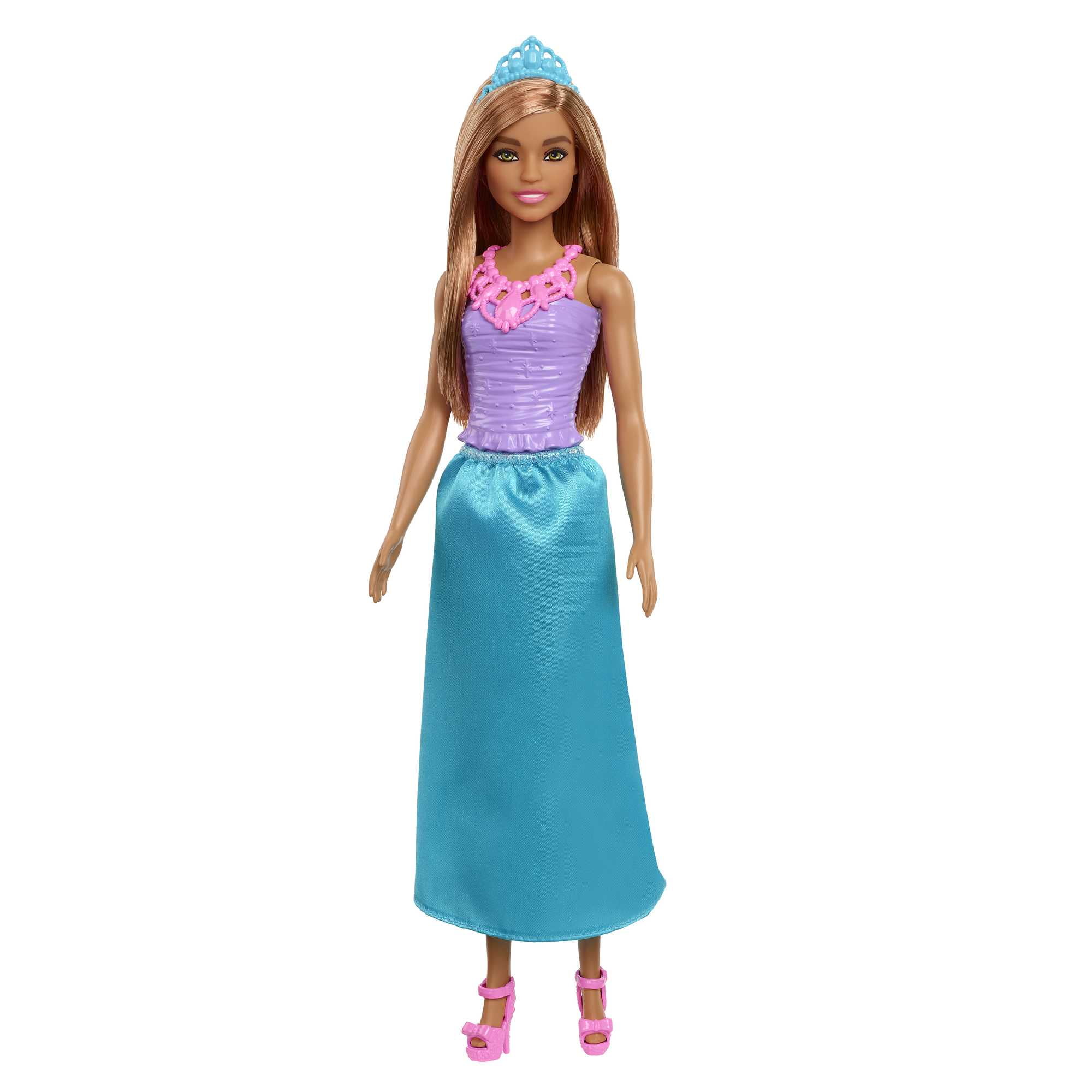 Barbie Dreamtopia Doll & Accessories, Brunette Hair with Removable Blue  Skirt, Shoes 