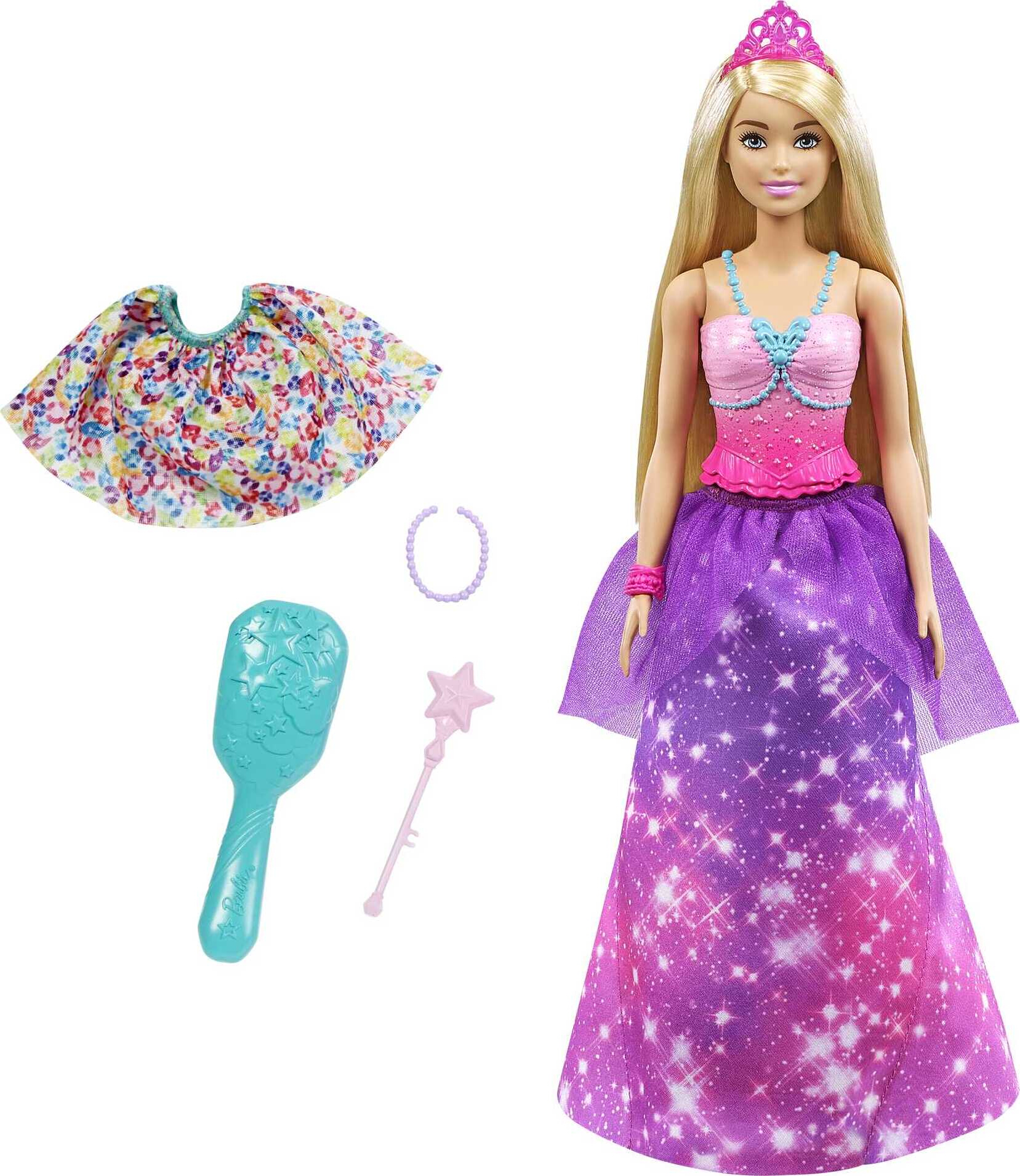 Barbie Dreamtopia Fantasy Doll, 2-in-1 Royal to Mermaid Transformation with Accessories - image 1 of 6