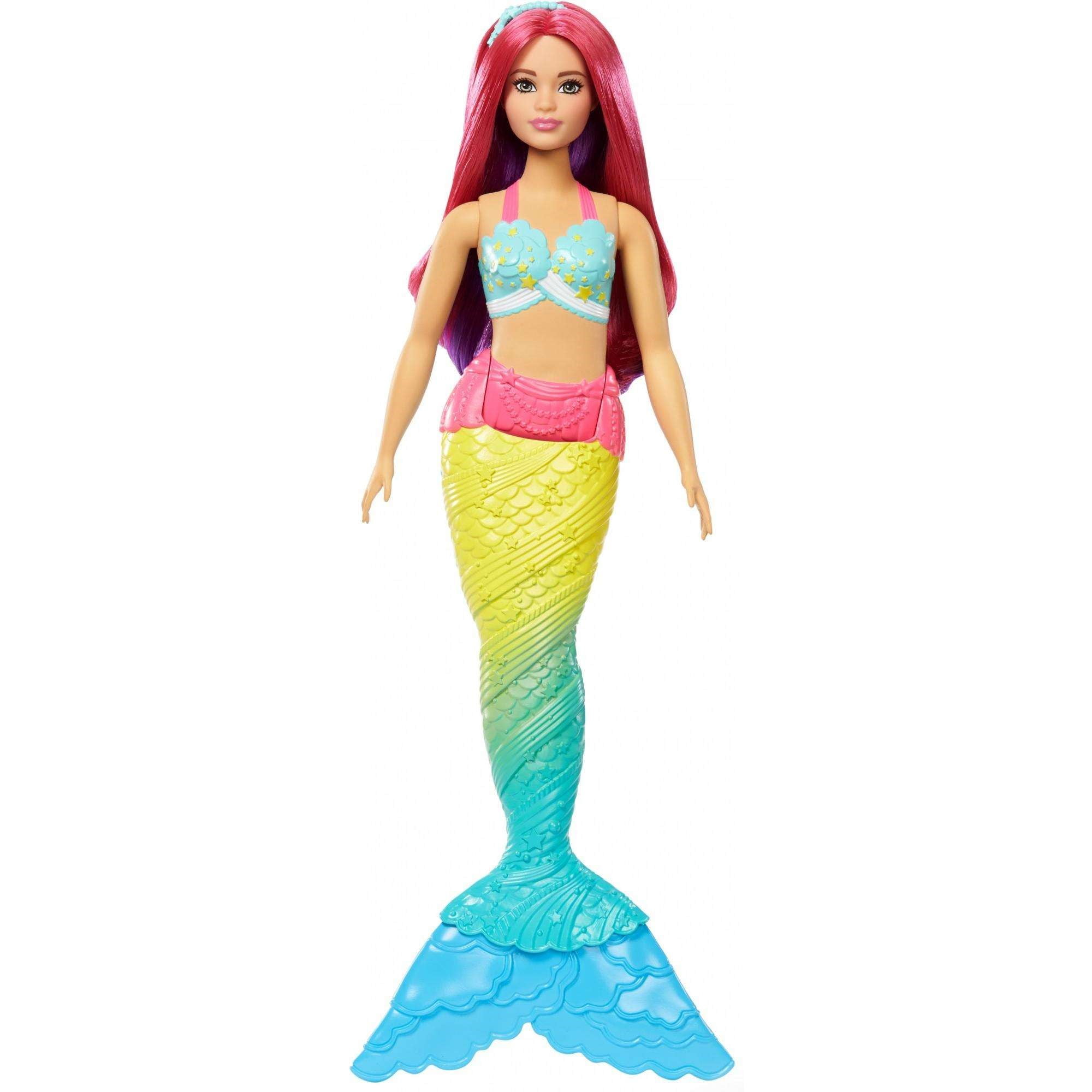 Barbie Dreamtopia Mermaid Doll with Red Hair Rainbow-Colored
