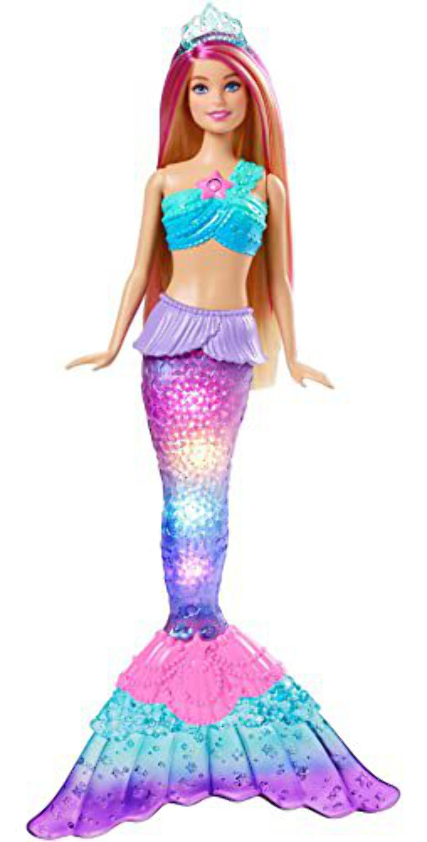 Barbie Dreamtopia Doll with Removable Unicorn Headband & Tail, Blue &  Purple Fantasy Hair & Rainbow Skirt, Unicorn Toy