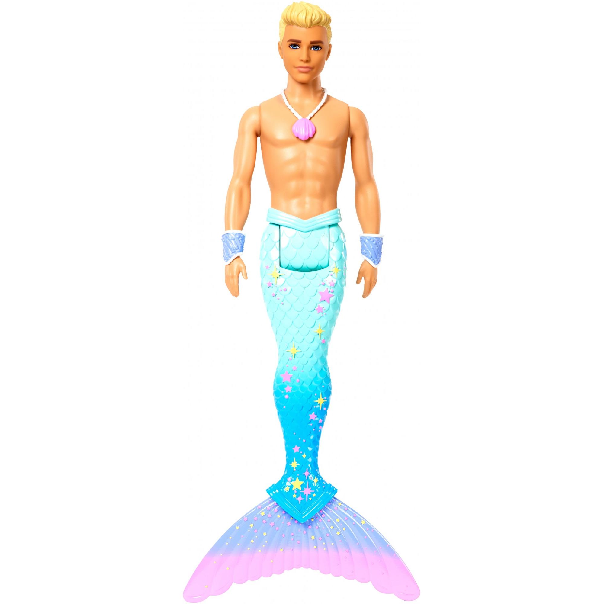 Barbie Dreamtopia Merman Doll, Blonde with Pink Seashell Necklace - image 1 of 6