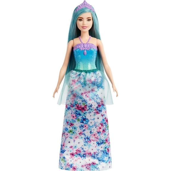 Barbie Dreamtopia Royal Doll with Petite Frame & Turquoise Hair, Headband Accessory